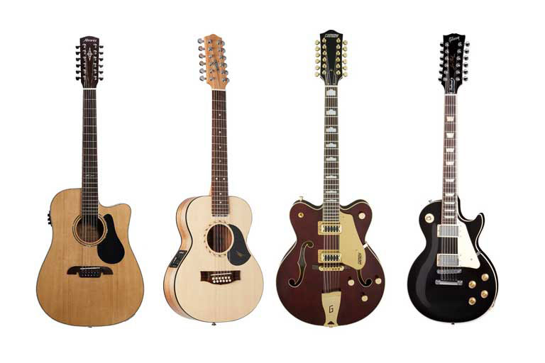 انواع مختلف گیتار الکتریک و آکوستیک