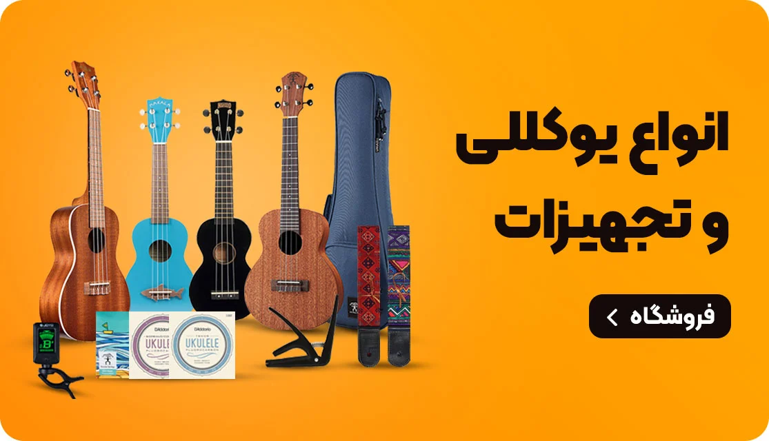خرید انواع یوکللی (اوکوله له) و تجهیزات جانبی مثل کیف، استرپ و پایه